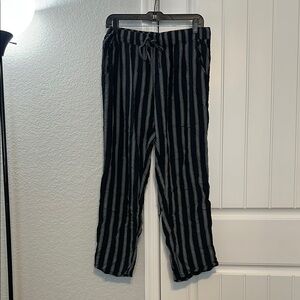 American Eagle Outfitters Black and White Striped Pants